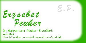 erzsebet peuker business card